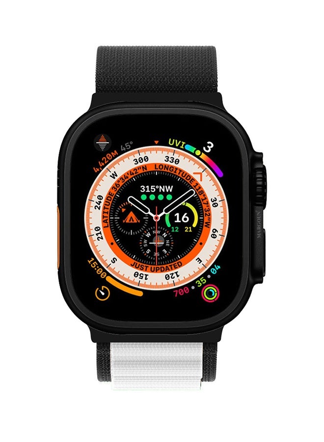 حزام حلقة الألبين لساعات آبل 49mm/45mm/44mm/42mm حزام رياضي من النايلون متوافق مع ساعات آبل سيريس Ultra2/Ultra/8/7/SE/6/5/4/3/2/1 حزام قابل للتعديل - Image 3